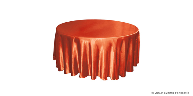 Orange Satin Table Cloth