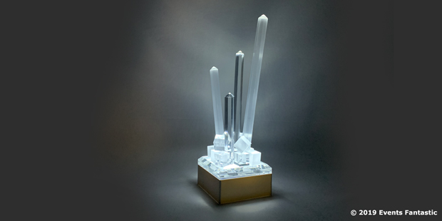 Perspex Ice Crystals Event Centrepiece