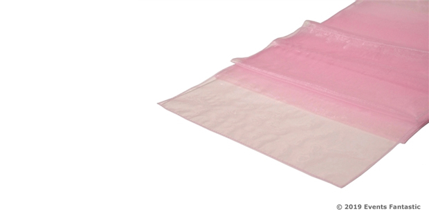 pink chiffon table runner