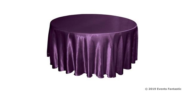 Plum Satin Table Cloth