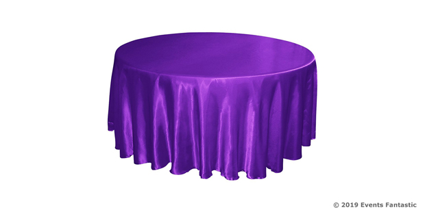 PURPLE SATIN TABLE CLOTH