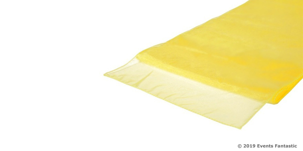 yellow chiffon table runner