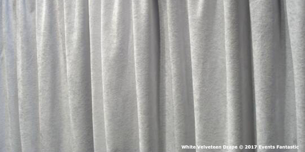 White Velveteen Drapes Product Image
