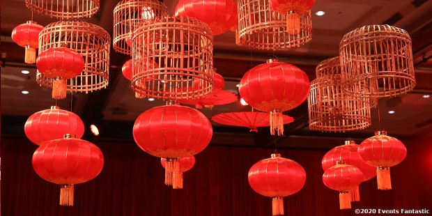 Chinese New Years Lanterns Hanging at Star Casino