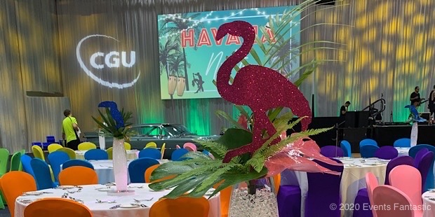 Havana Flamingo Event Centrepiece