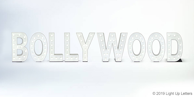 Bollywood Light up letters in White Light