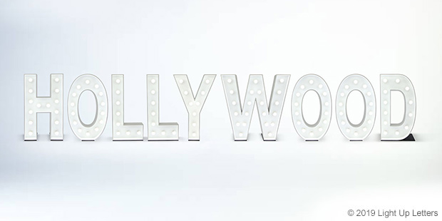 Hollywood Light up letters in White Light