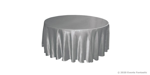 Silver Satin Table Cloth