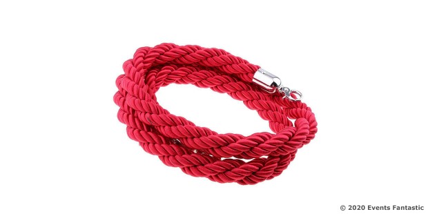 Red Rope Silver Clips Rotated