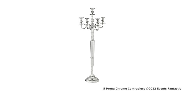 Chrome 5 Prong Centrepiece