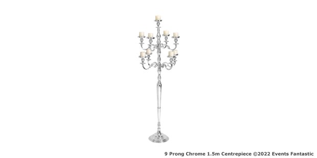 9 Prong Chrome Centrepiece