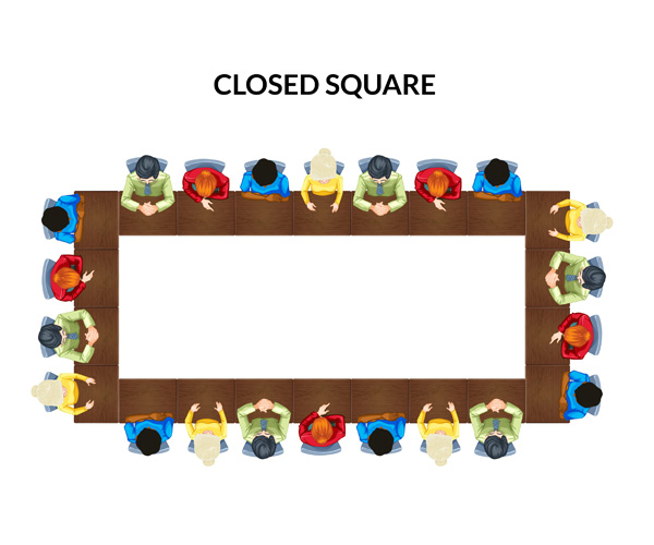 Closed Square Seating Arrangement