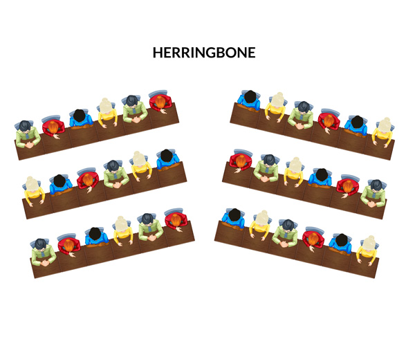 Herringbone Seating Arrangement
