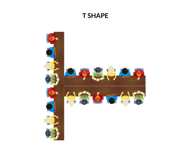 T Shape Seating Arrangement