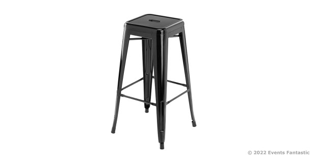 Black Tolix Bar Stool Angle