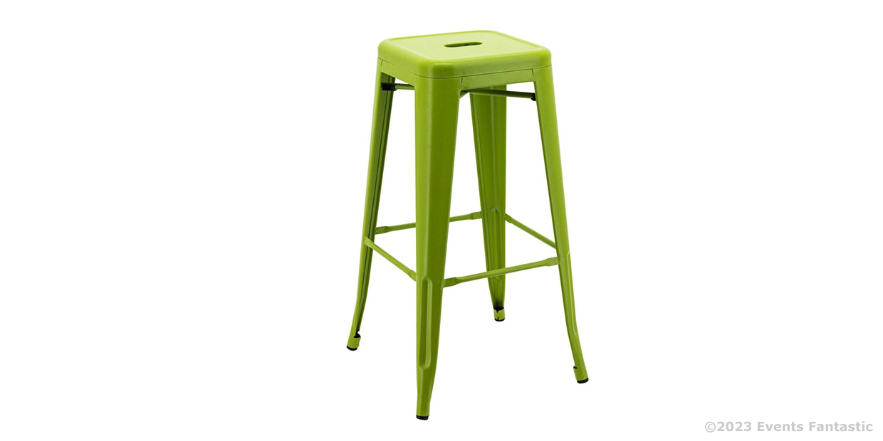 Apple Green Tolix Stool Corner View