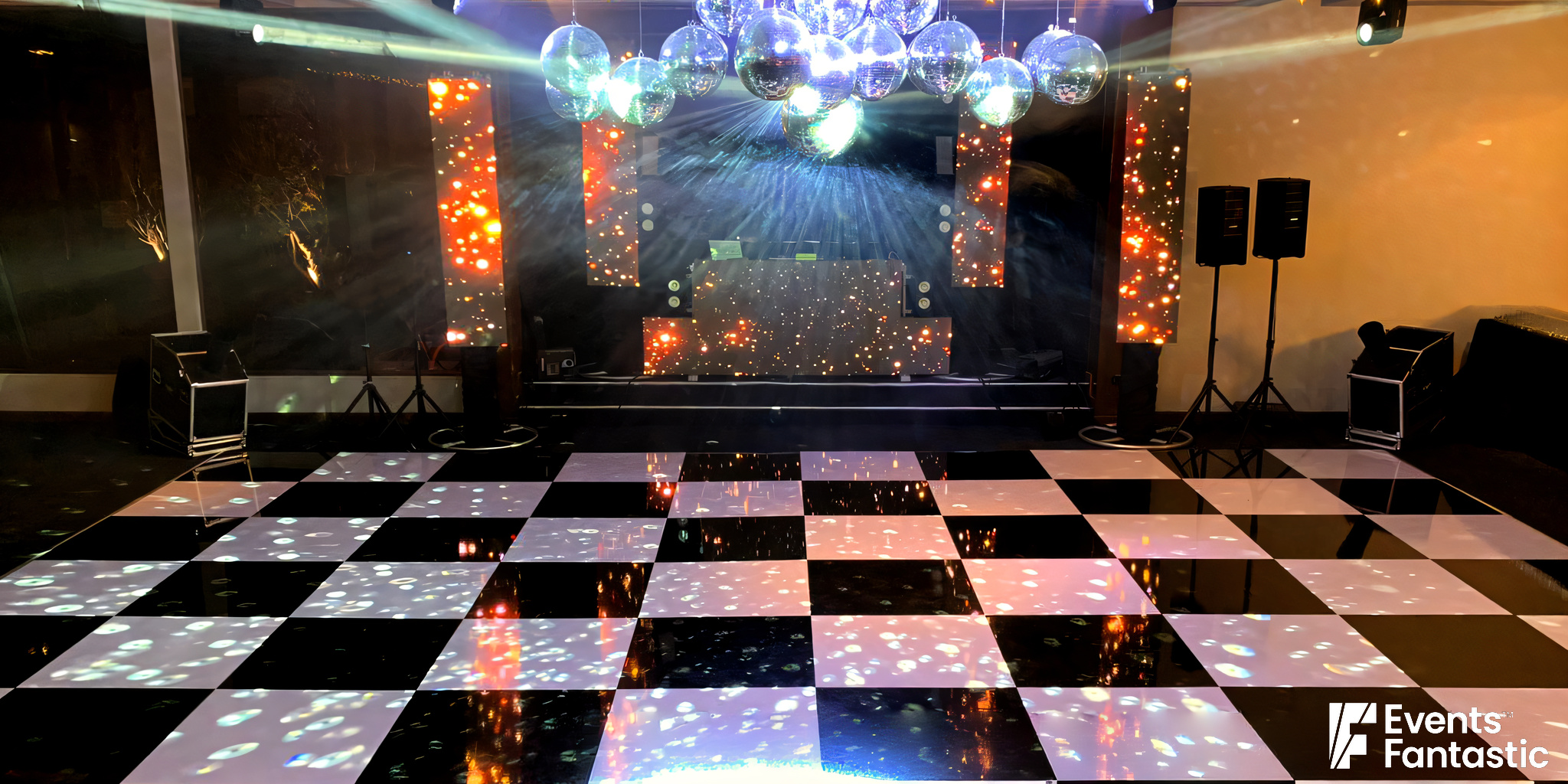 Black and White Shiny Dance Floor Event