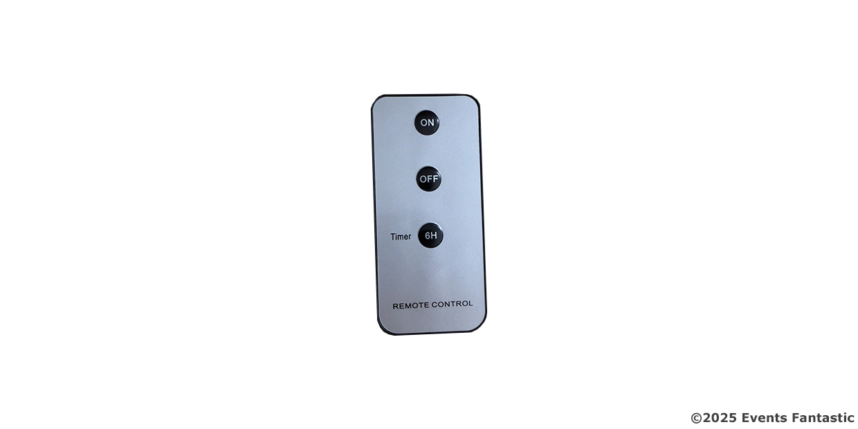 A simple LED Candle Remote with three buttons labeled "ON," "OFF," and "Timer 6H" for easy control of your Tapered LED Candle, plus the text "REMOTE CONTROL" at the bottom.