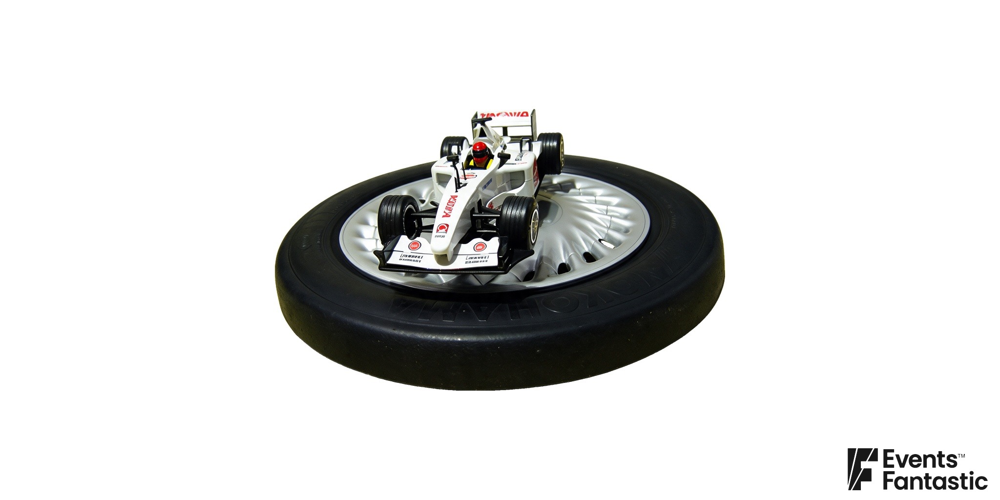 Champ Car on Rotating Slick Tyre Centrepiece