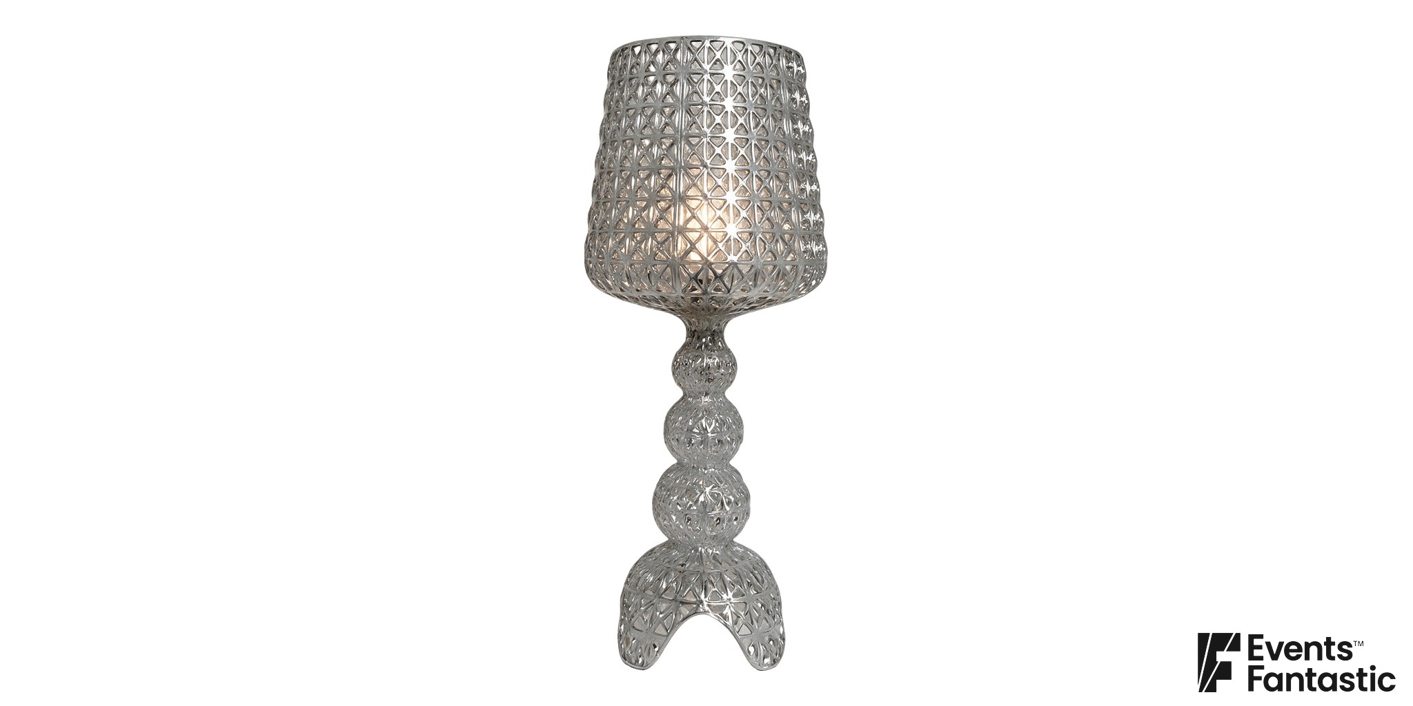 Clear Hallow Mesh Lamp Centrepiece