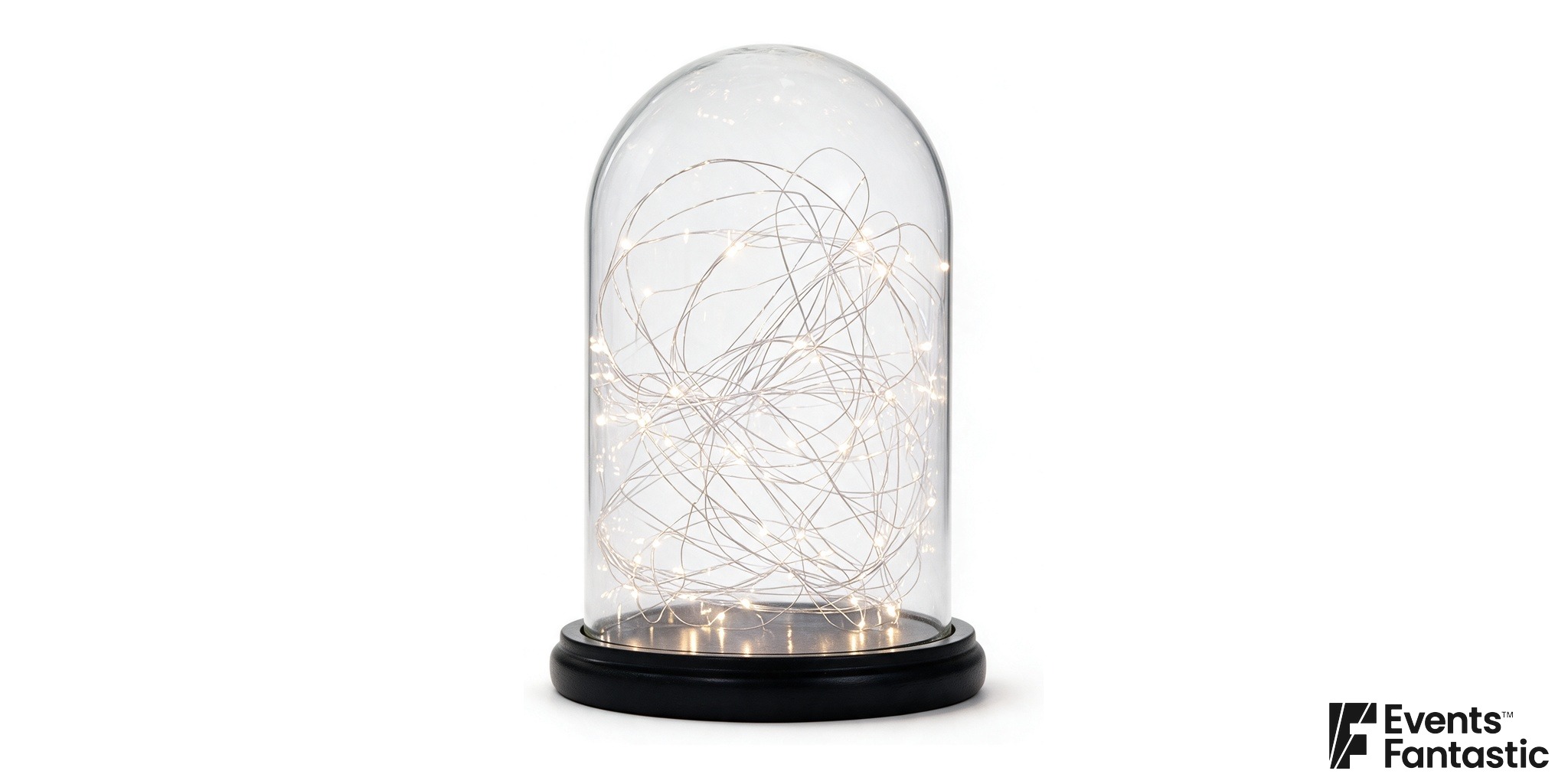 Cloche with LED lights Centrepiece