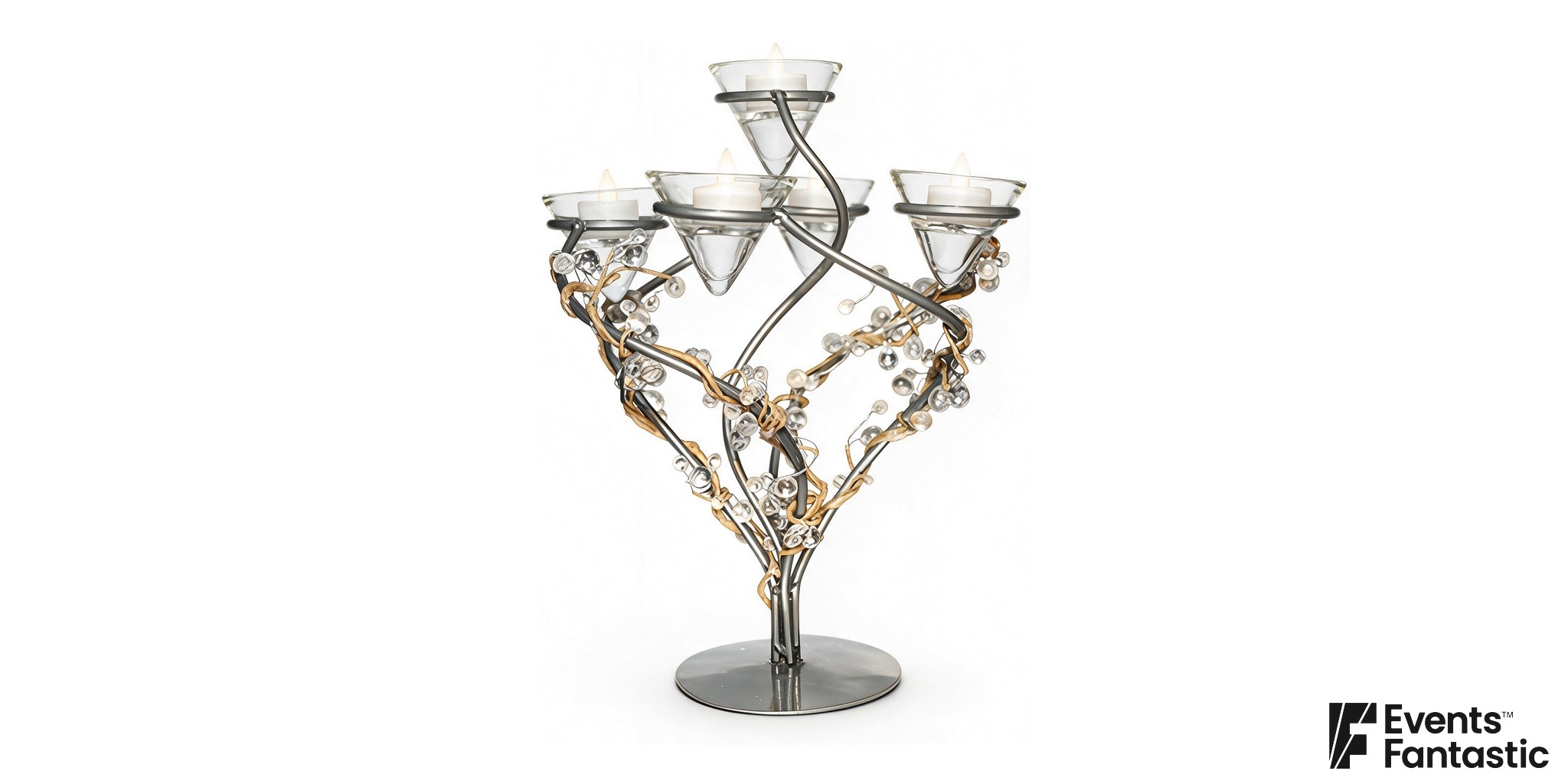 Crystal Candelabra Small Centrepiece