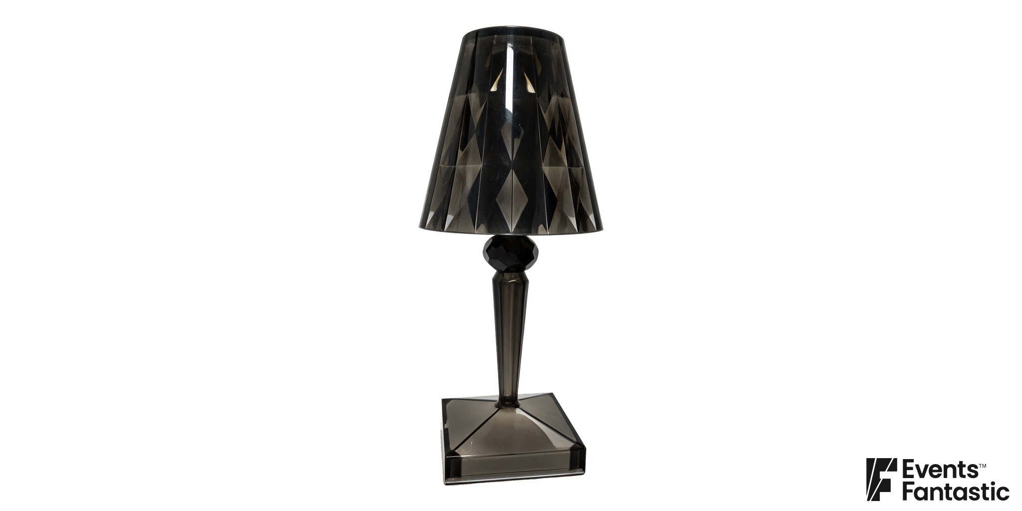 Crystal Deco LED Black Centrepiece