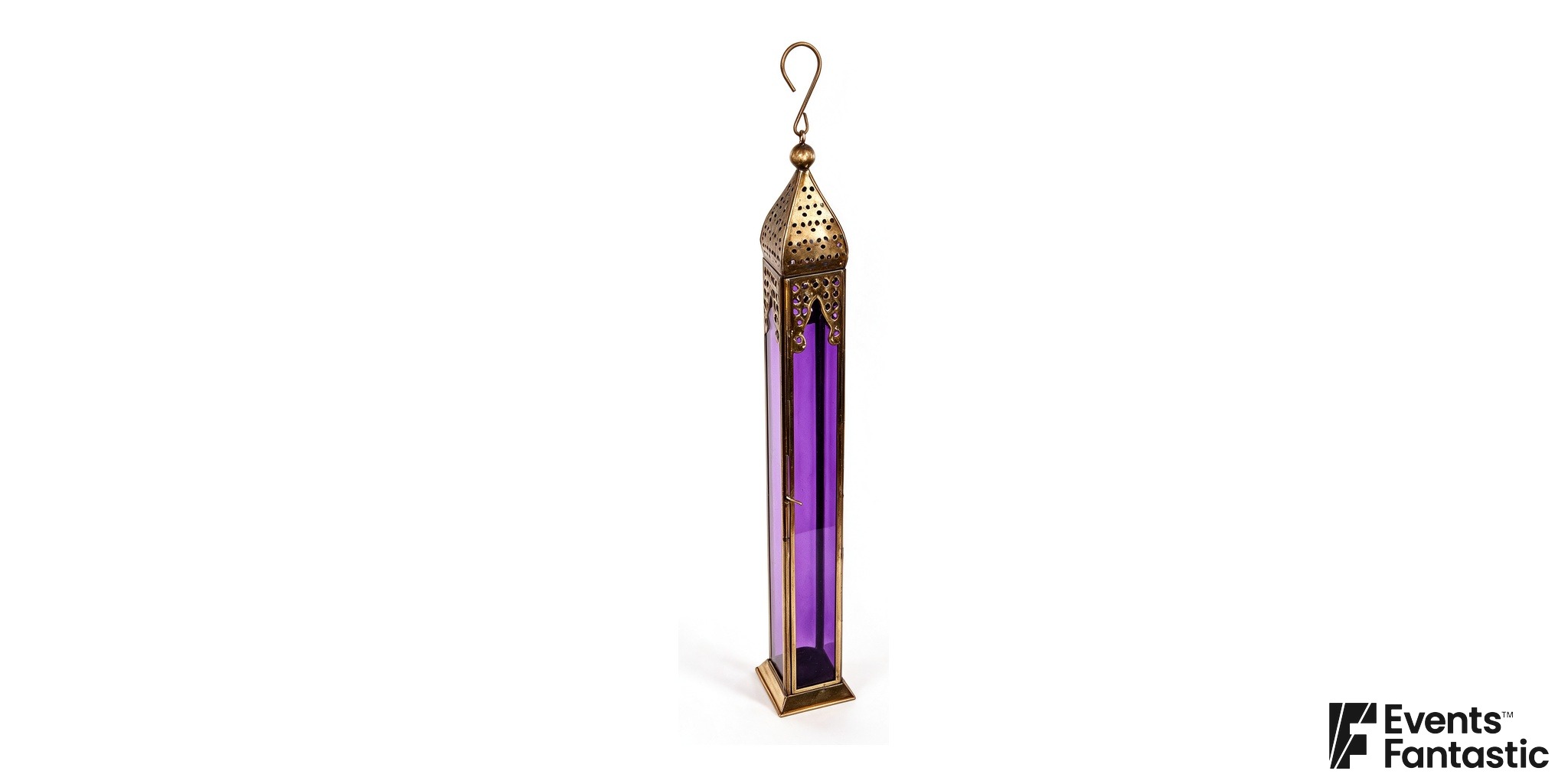 Fez Lantern Purple Table Centrepiece