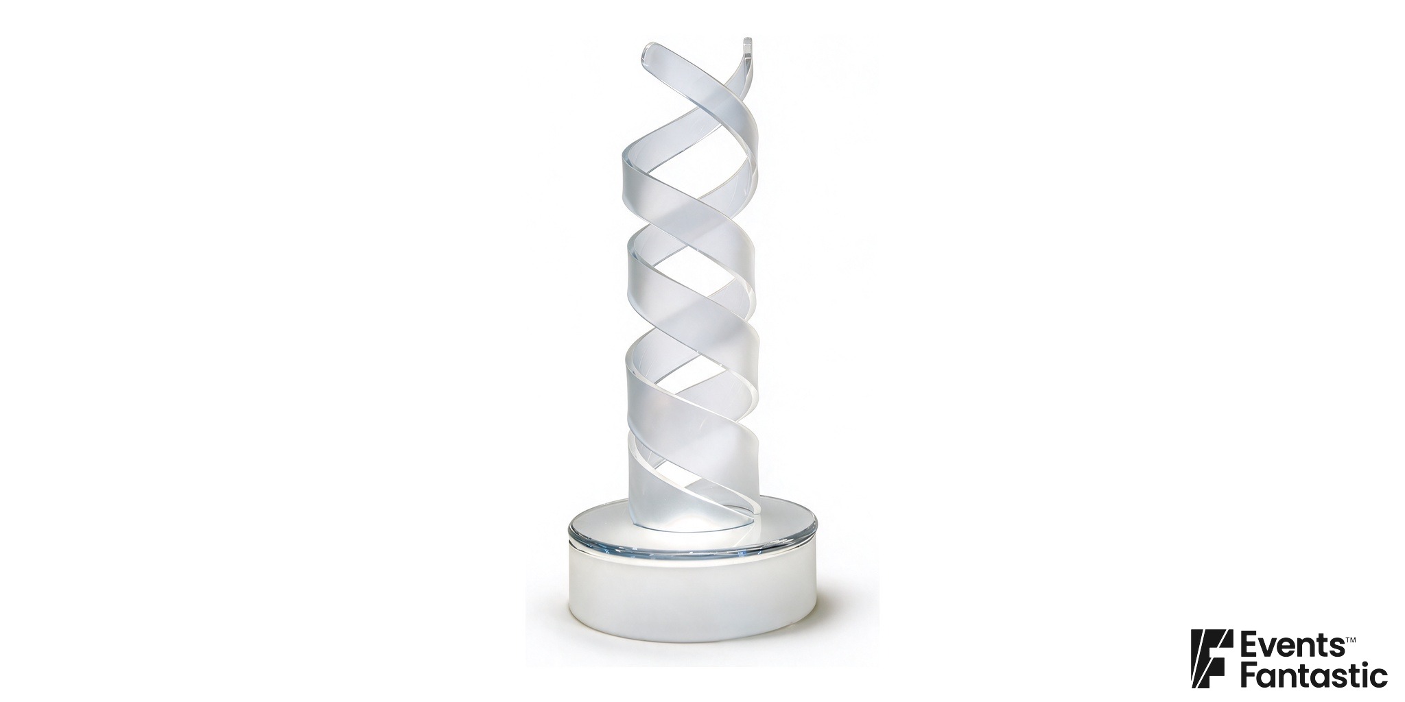 Frosted Perspex Spiral Centrepiece