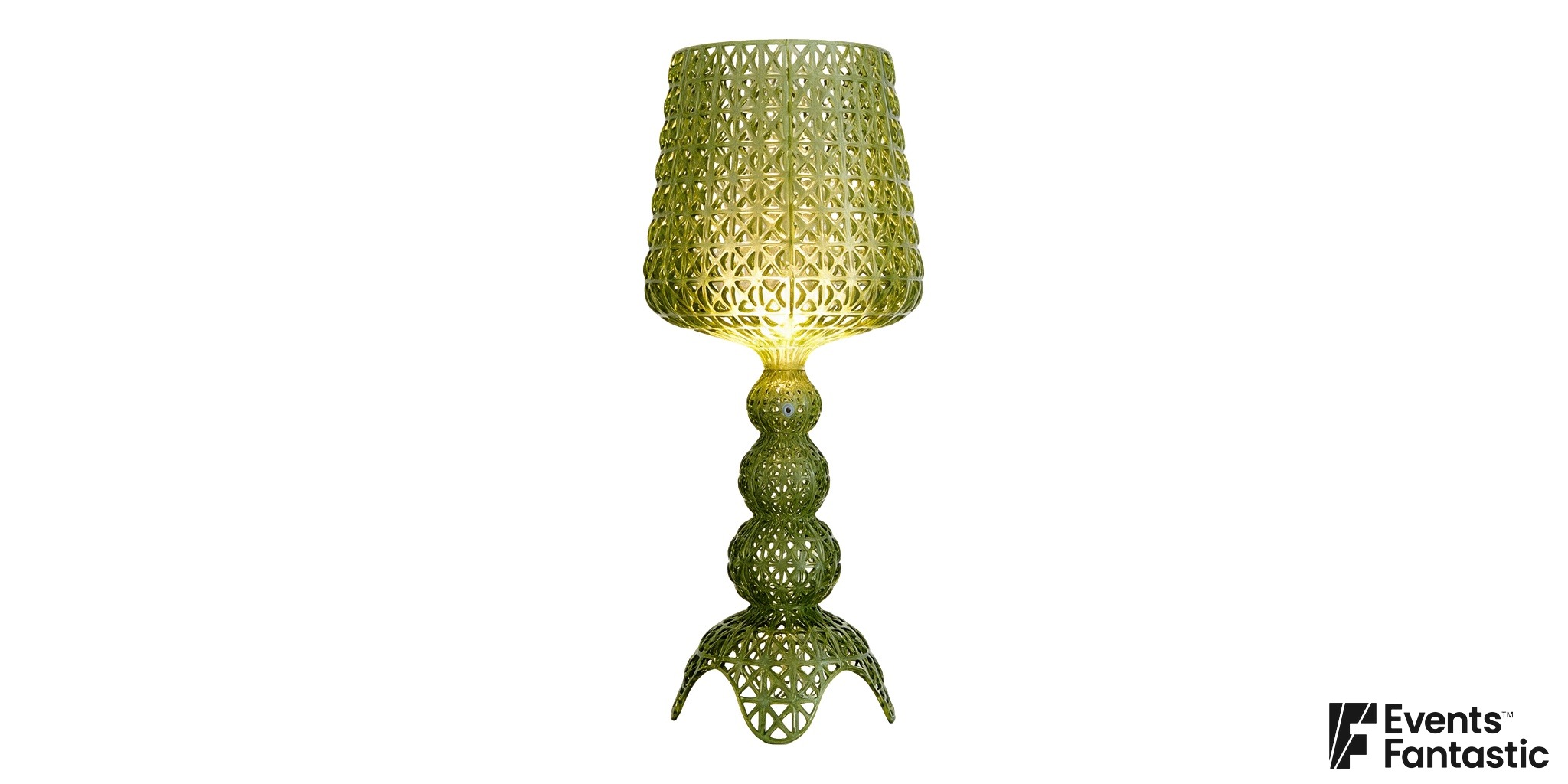 Green Hallow Mesh Lamp Centrepiece