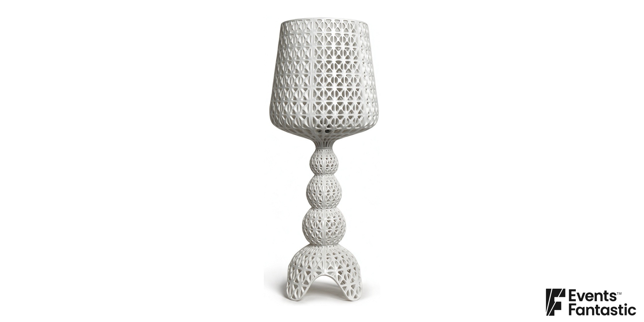 White Hallow Mesh Lamp Centrepiece